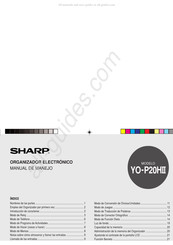 Sharp YO-P20HII Manual De Manejo