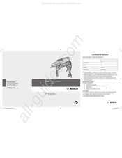 Bosch GSB 13 RE Professional Instrucciones De Servicio