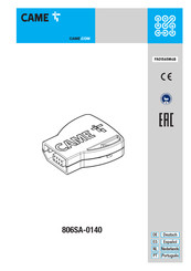 CAME 806SA-0140 Manual Del Usuario