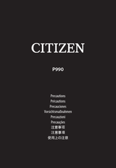 Citizen P990 Manual De Instrucciones