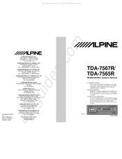 Alpine TDA-7565R Manual De Operación