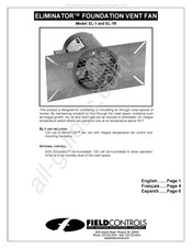 Field Controls ELIMINATOR EL-1R Manual De Instrucciones