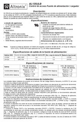 Altronix AL125ULB Manual De Instrucciones