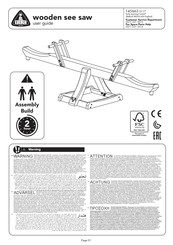 ELC wooden see saw Guia Del Usuario