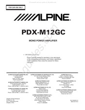 Alpine PDX M12GC Manual Del Usuario