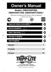 Tripp-Lite OMNIVSINT800 Manual Del Usuario