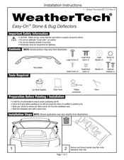 WeatherTech Easy-On Instrucciones De Instalación