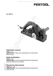 Festool HL 850 E Manual De Instrucciones