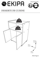 EKIPA DESSERTE DE CUISINE Instrucciones De Montaje