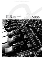 Crest Audio CV-20 El Manual Del Propietario