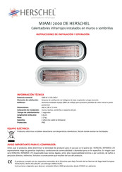 Herschel MIAMI 2000 Instrucciones De Instalación Y  Operación