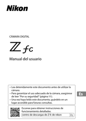 Nikon Zfc Manual Del Usuario