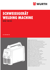 Würth WIG 180 DC Traducción Del Manual De Instrucciones De Servicio Original