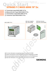 Siemens SITRANS F C MASS 6000 19 EX Guia De Inicio Rapido