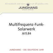 Junghans J615.84 Manual Del Usuario