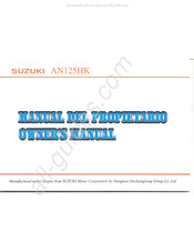 Suzuki AN125HK Manual Del Propietário