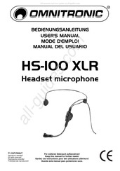 Omnitronic HS-100 XLR Manual Del Usuario