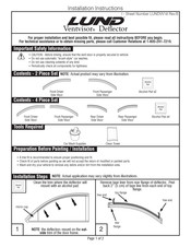 LUND Ventvisor Deflector Instrucciones De Instalación