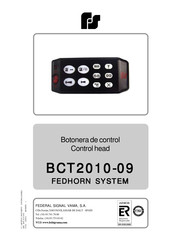 Federal Signal BCT2010-09 Manual Del Usuario