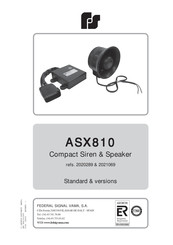 Federal Signal ASX810 Manual Del Usuario