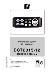 Federal Signal BCT2015-12 Manual Del Usuario