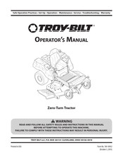 Troy-Bilt Zero-Turn Manual De Instrucciones