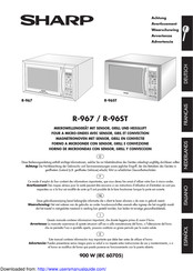 Sharp R-96ST Manual De Instrucciones