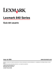 Lexmark 840 Serie Guia Del Usuario