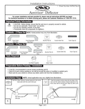 AVS Aerovisor Deflector Instrucciones De Instalación