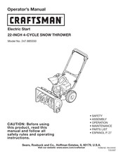 Craftsman 247.885550 Manual Del Operador