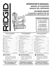 RIDGID R09890VN Manual Del Operador