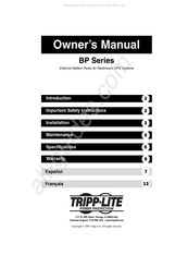 Tripp-Lite BP12V81 Manual Del Proprietário