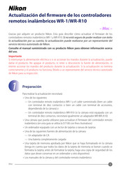 Nikon WR-1 Actualización Del Firmware