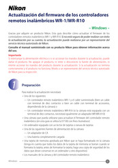 Nikon WR-R10 Actualización Del Firmware