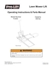 Pro-Lift T-5350 Manual De Funcionamiento De Piezas & De Instrucciones