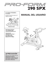 Pro-Form 290 SPX Manual Del Usuario