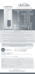 Calorex E-10 Instructivo De Instalación, Mantenimiento Y Operación