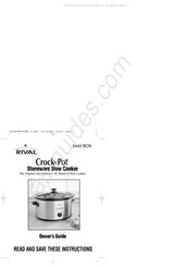 Rival Crock-Pot 5445 BCN El Manual Del Propietario