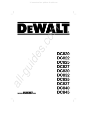 DeWalt DC837 Manual De Instrucciones