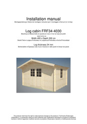 Karibu Log cabin FRF34-4030 Instrucciones De Montaje