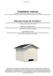 Karibu Element house EL16-2324-1 Instrucciones De Montaje