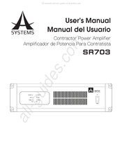 A SYSTEMS SR703 Manual Del Usuario