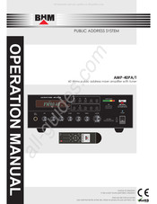 BHM AMP-40PA/T Operación Manual