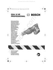 Bosch GSA 18 VE Professional Manual Original