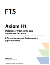 FTS Axiom H2 Información General, Inicio Rápido Y Especificaciones