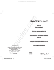 Sportline 3636 Manual Del Usuario