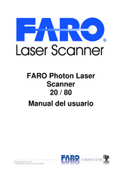 Faro Photon Laser Scanner 20 Manual Del Usuario