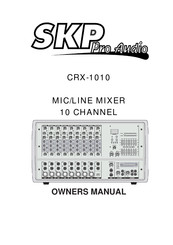 SKP Pro Audio CRX-1010 El Manual Del Propietario