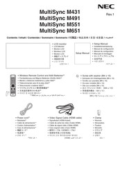 Nec MultiSync M431 Manual Del Usuario