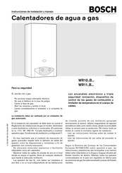 Bosch WR10 Serie Instrucciones De Instalación Y Manejo